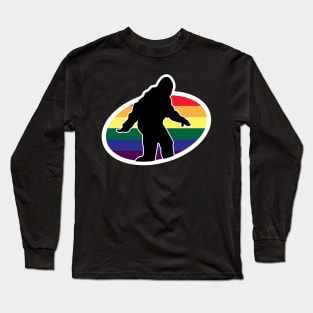 Rainbow Bigfoot Cryptid Pride Long Sleeve T-Shirt